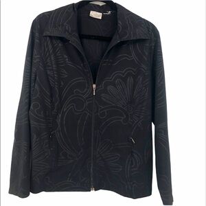 Zenergy women’s black zip up‎ jacket with pockets M
